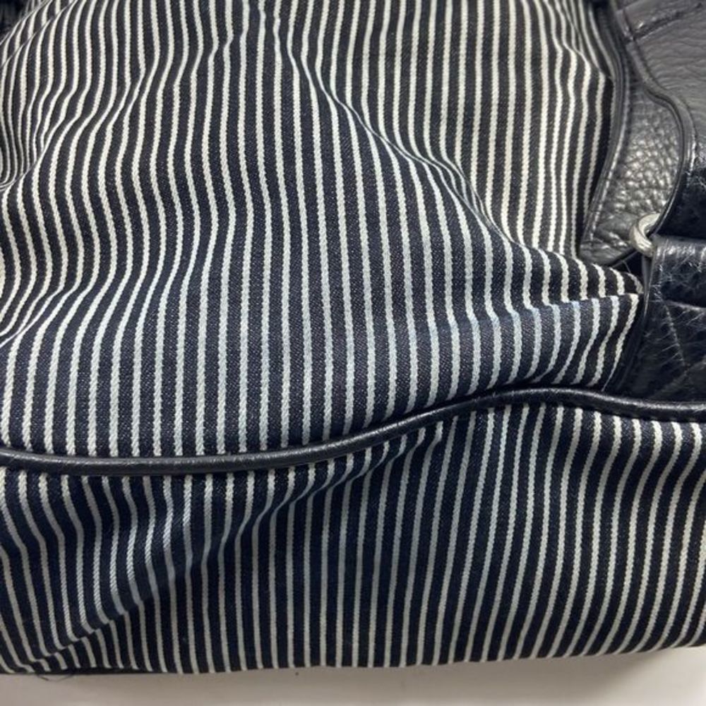 Vans womens hobo backpack Black and white fabric with black leather trim - Picture 5 of 16